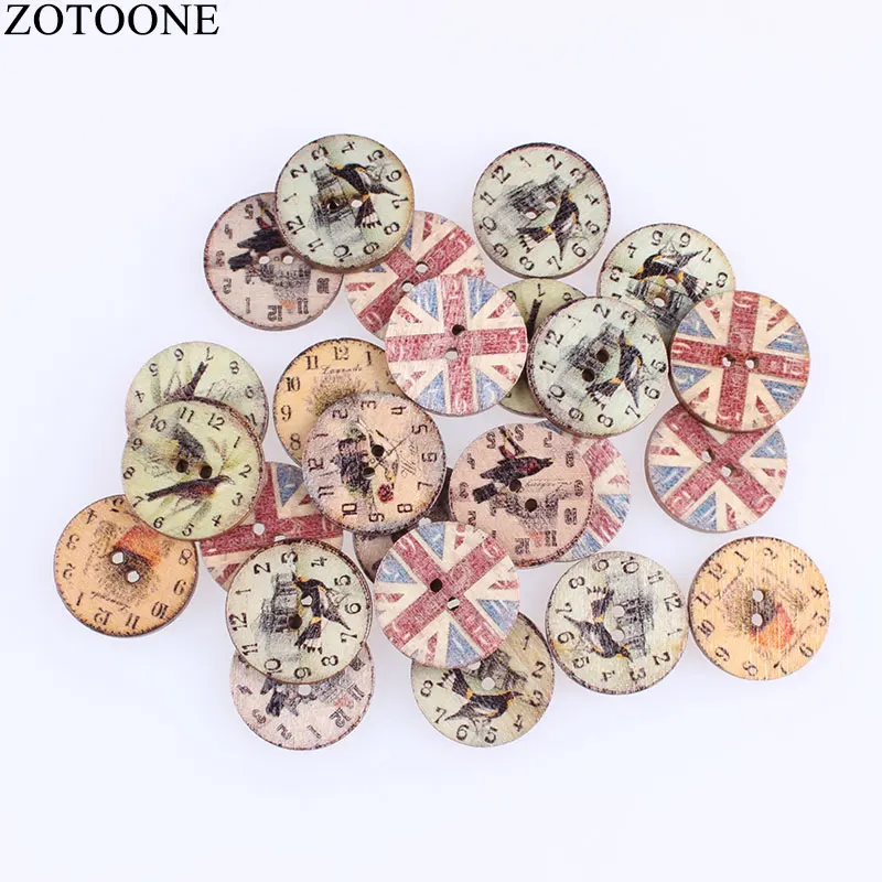 ZOTOONE из дерева ручной работы кнопки для одежды Рождество аксессуары скрапбукинга
