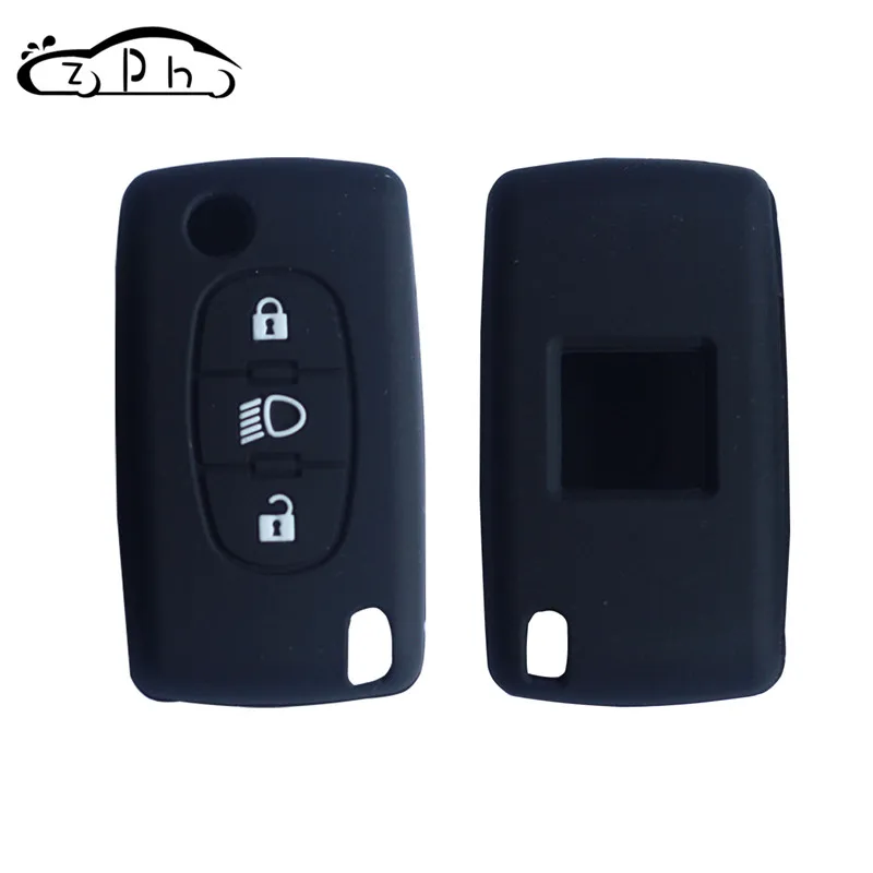 Чехол для автомобильных ключей 3 кнопки Мягкая силиконовая резина защитный чехол