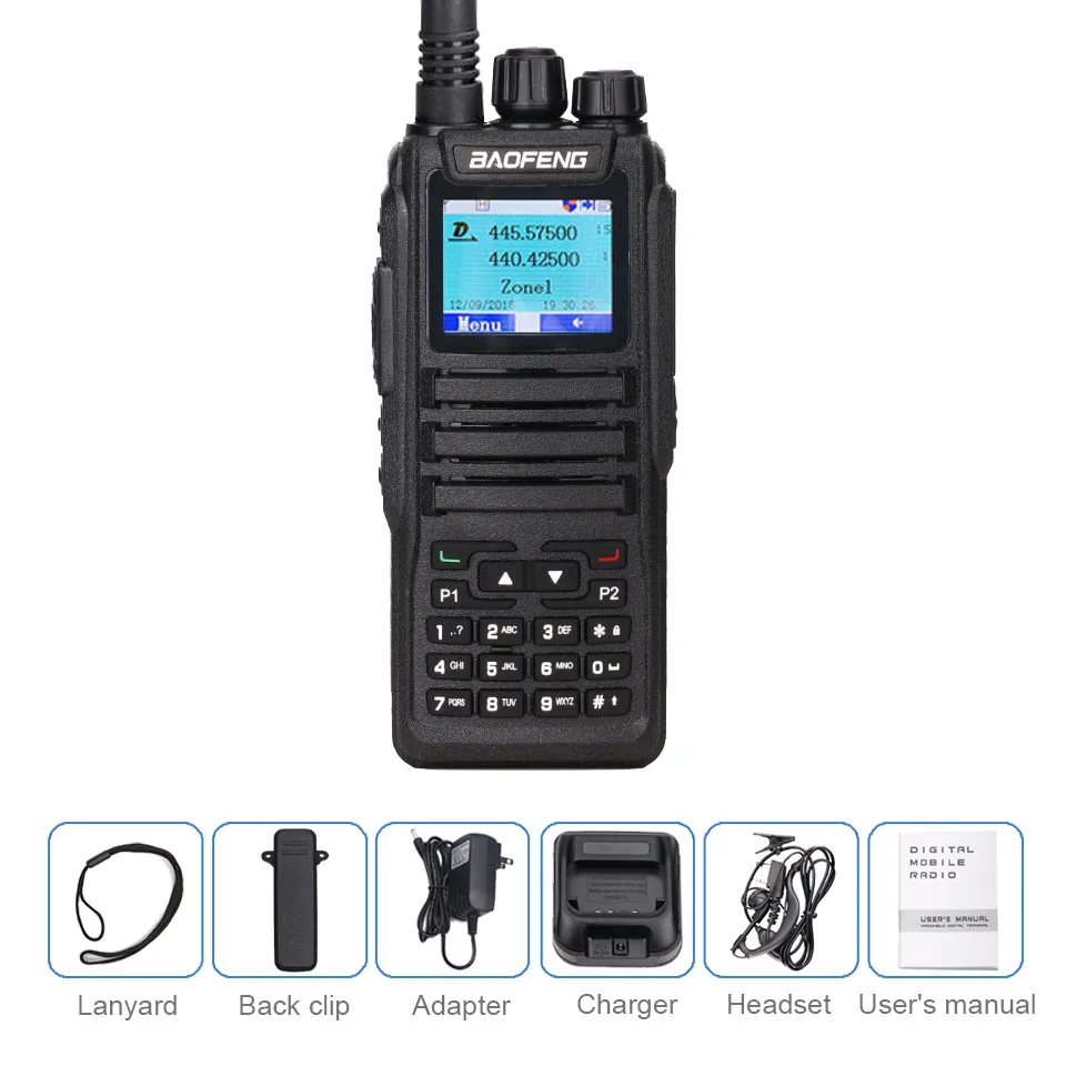 1PCS Baofeng DM-1701 рация ПМР rádio UHF VHF Ham CB радио станция цифровой аналоговый Совместимость Dual Time slot рация рации yaesu - Цвет: 1PCS