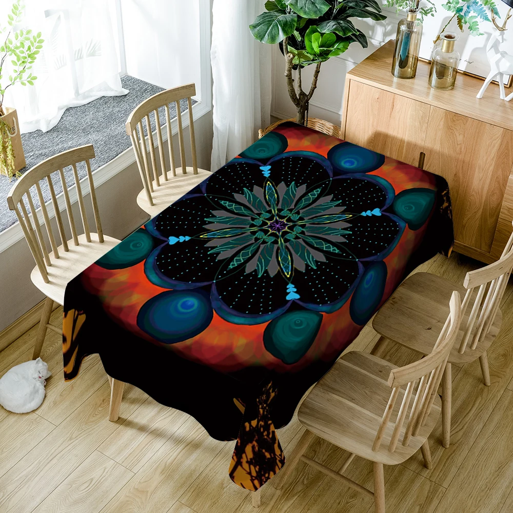 Современная Простота скатерть в стиле ретро дерево Цвет Медь кольцо узор