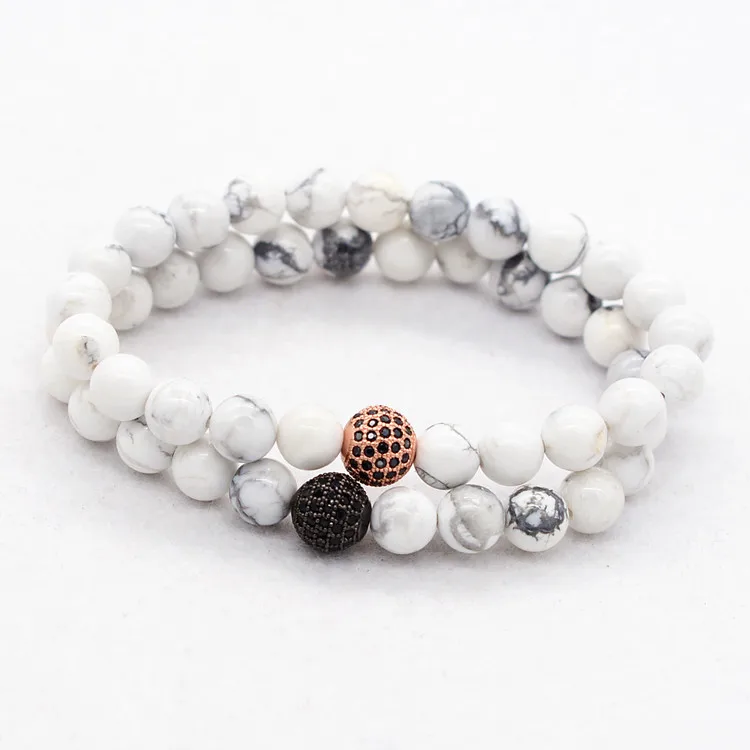 10 шт. Лидер продаж унисекс белая сосна Натуральный камень из бисера withmetal сплав