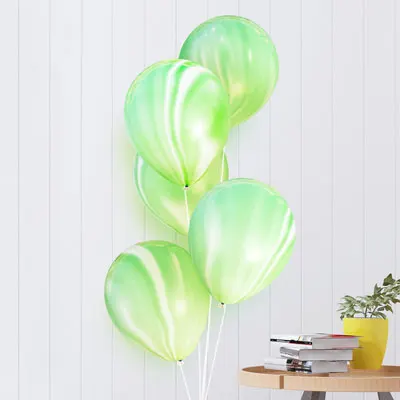 5Green 12 дюймов 5 шт. Гипсофилы живопись воздушные шары Цвета Агата красочные облака масло шар День рождения украшение дома DIY украшения - Цвет: 5Green