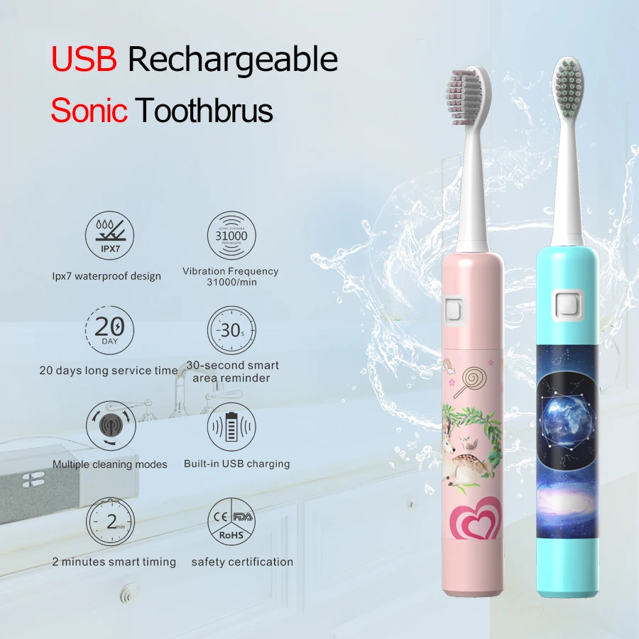 OJV Зарядное устройство USB зубная щетка умная sonicbritch Вибрация Путешествия oral oclean
