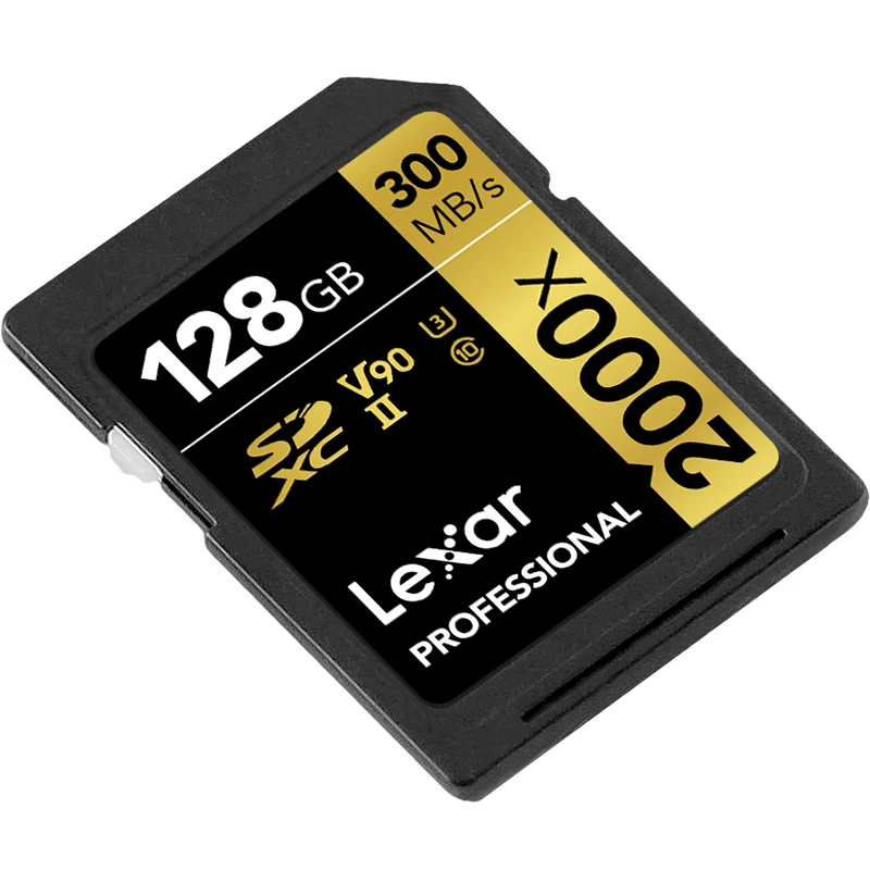 Оригинальная карта памяти Lexar 2000X SD 128 ГБ высокоскоростная с картридером на 300
