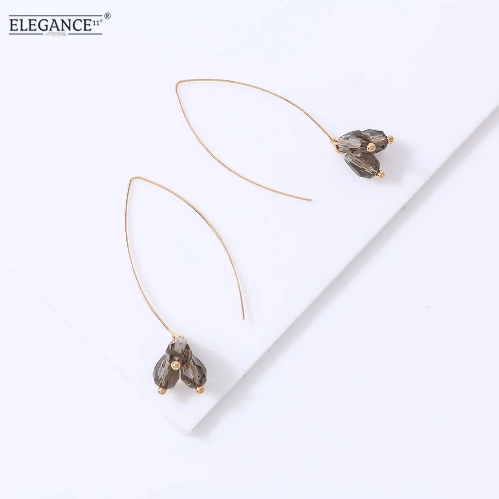 

Elegance Hot Sale Crystal Simple Earrings Zinc Alloy Geometric Earrings Fashion Jewelry Bohemian Earrings for Women Wholesale
