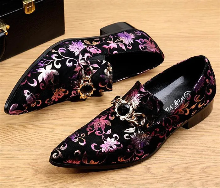Мужские кожаные туфли с острым носком металлической пряжкой|shoes casual|shoes casual menshoes