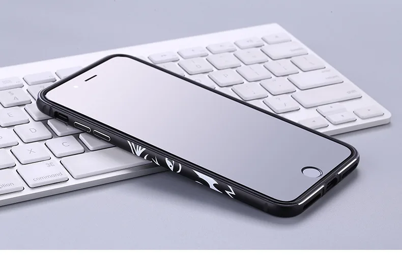 Ультра тонкий металлический бампер для iPhone 7 7 Plus, уличный стиль, алюминиевая рамка, противоударные телефонные чехлы защитные, Coque Capinha