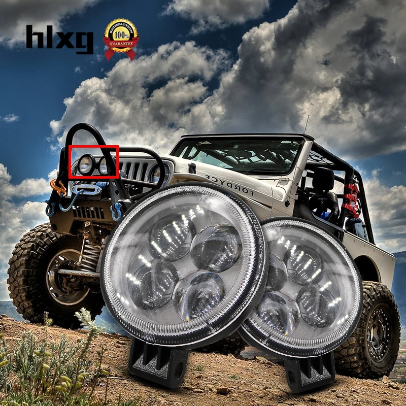 Hlxg 2 шт. 4D светодио дный работы свет бар трактор для Грузовик Offroad Лодка мотоцикл