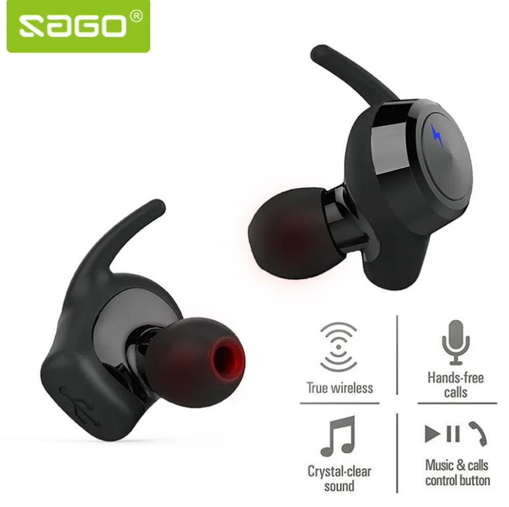 SAGO True беспроводные Bluetooth наушники US 001 спортивные вкладыши с шумоподавлением