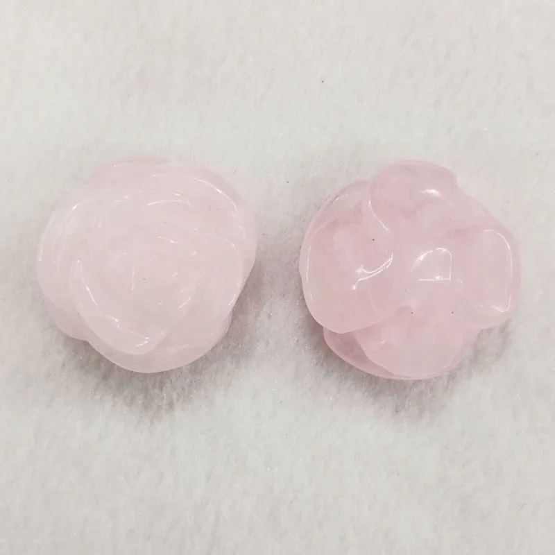 

Wholesale fashion 6pcs/lot natural Powder stone carved pink crystal rose flower charms pink pendants for jewelry making