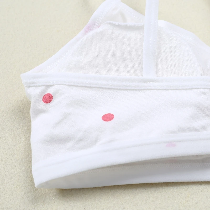 NEW Young Girls Lace Dot Training Bra Teenage Kids Soft Cotton Sport Underwear Tops | Мать и ребенок