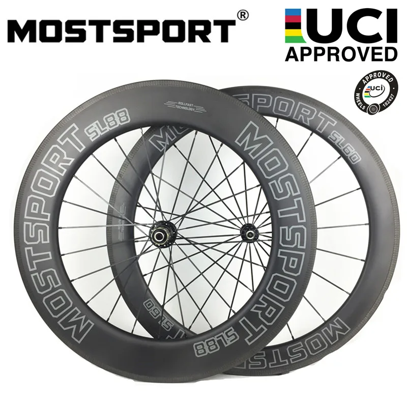 MOSTSPORT 60 мм/88 мм клинчер Углеродные колеса для шоссейного велосипеда/TT