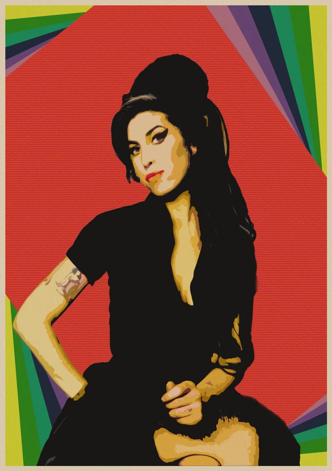 Музыкальный певец Amy Winehouse плакат печать на крафтовой бумаге постер в стиле ретро домашний Декор настенный художественный плакат комната декорация декор для стен - Цвет: 6