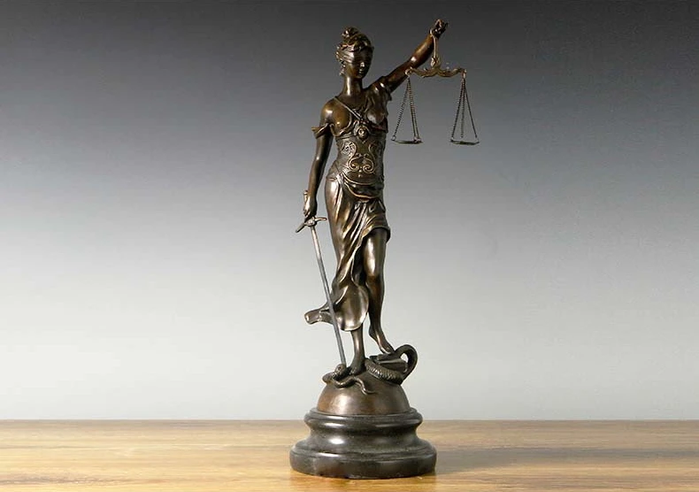 Atlie бронзы 18 ''бронзы Скульптура леди Детские весы правосудия Фемида justitia адвокат подарки Бронзовая статуя estatua справедливость Декор