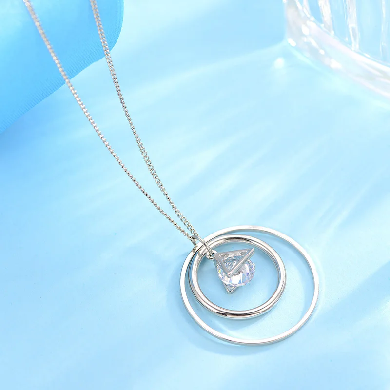 HONGYE серебро цвет длинный кулон ожерелья Модные ювелирные изделия 2020 Collier Femme