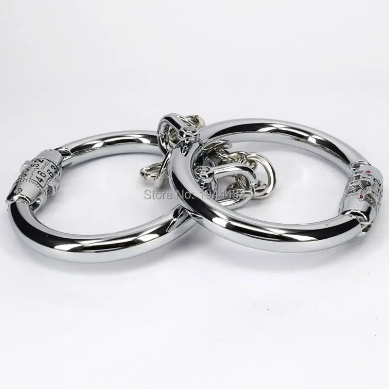 Мужские Металлические наручники SODANDY стальные манжеты на щиколотке секс игры для