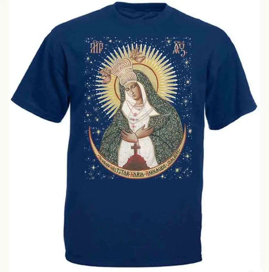 Our Lady of Ostrabrama II футболка для Девы Марии христианской католики хлопковая