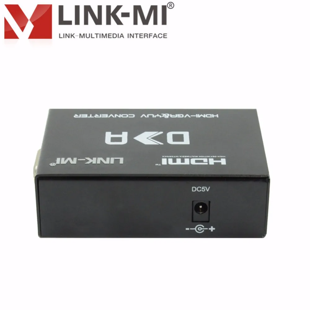 LINK-MI HVY01 HDMI в VGA RGB и YPbPr преобразователь сигналов высокой четкости аналоговый