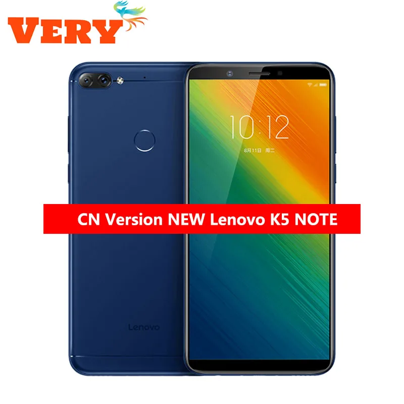 Lenovo K5 note 4 ГБ + 64 Andorid8.1 6 0 дюйма Snapdragon DM450 Octa core 1 8 ГГц Батарея 3460 мАч камера заднего