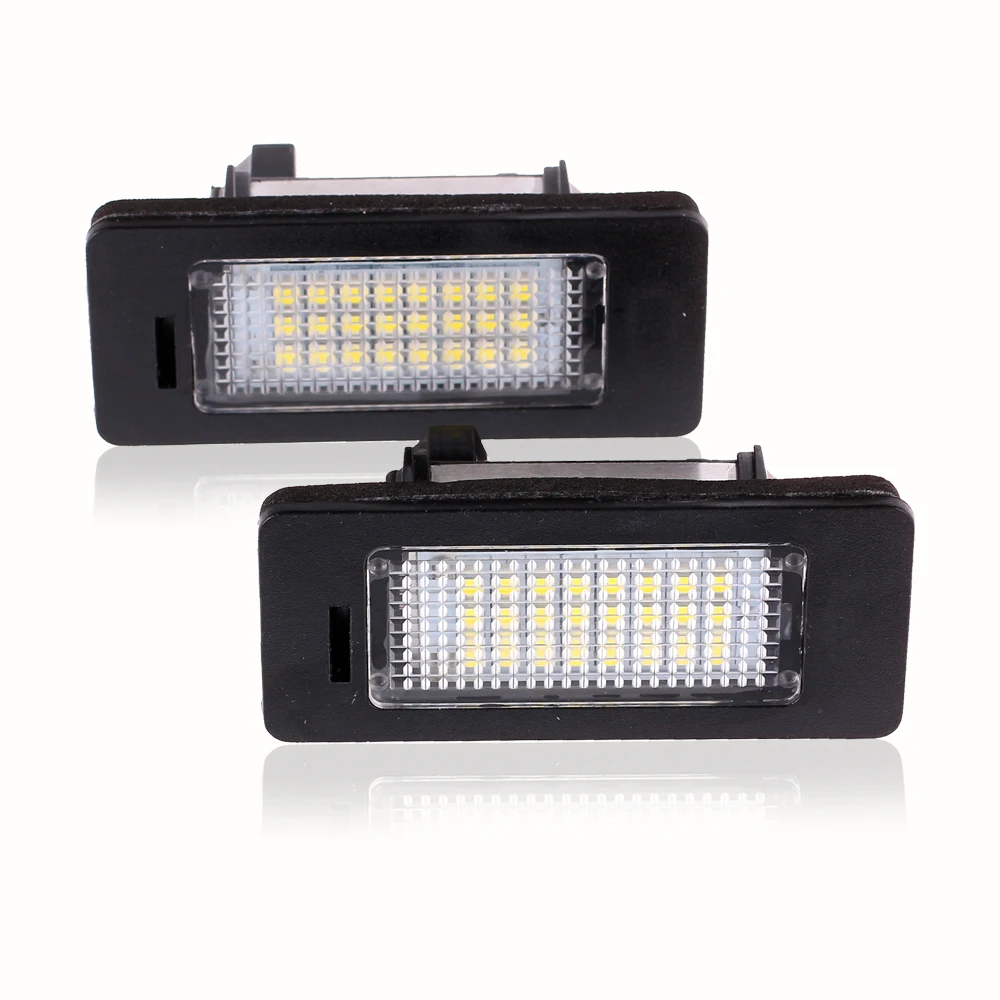 2 шт. без ошибок 18SMD Автомобильный светодиодный светильник номерного знака Лампа