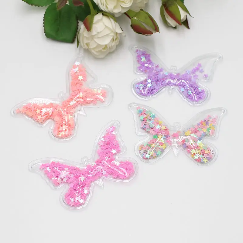 5 шт./лот прозрачные блестящие патчи с бабочками для детей аксессуары