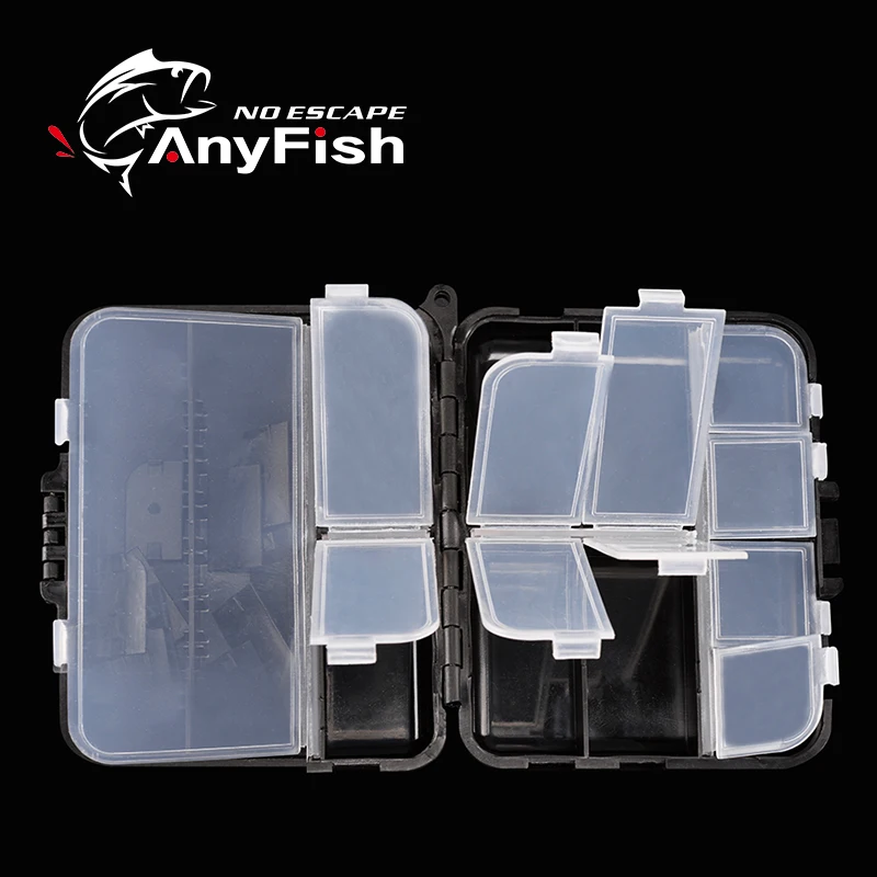 Ящики для рыбалки ANYFISH TB-026 12*9*3 5 см Пластиковые снасти ловли карпа приманки черный