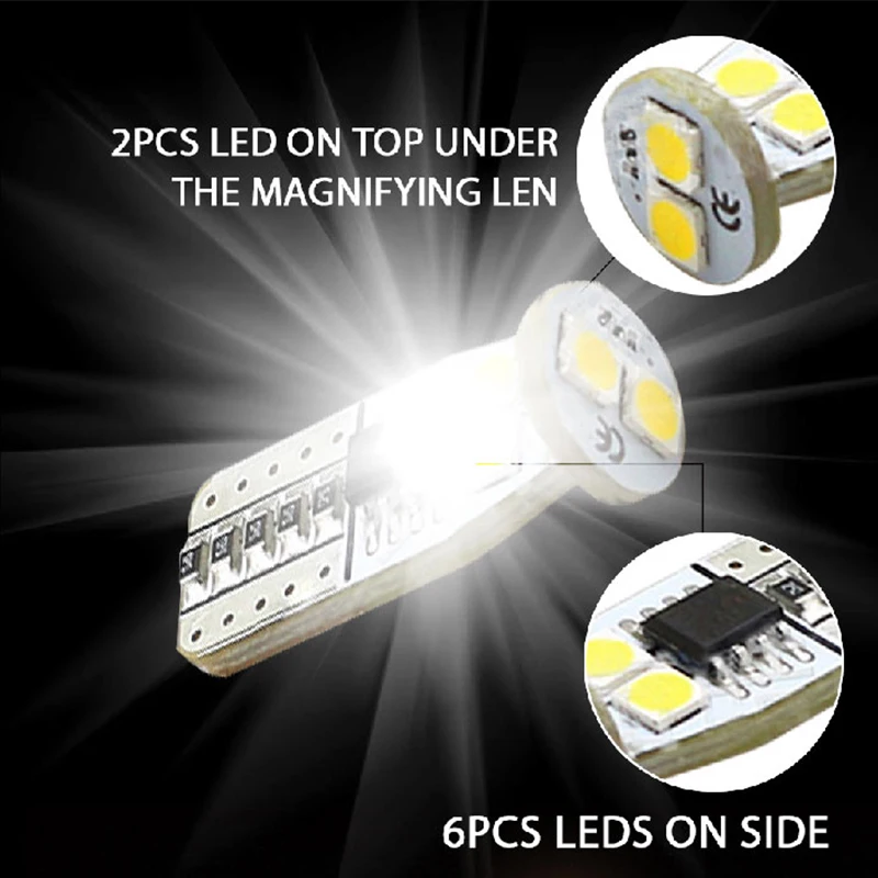 Подсветка SMD 3030 T10 LED W5W Клин 194 168 2825 угловые огни карта лампы зазор сигнала боковой
