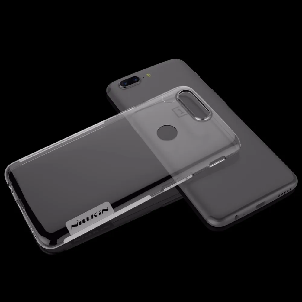 oneplus 5t case cover 6.01 inch NILLKIN Nature Transparent Clear Soft silicon TPU Protector one plus 5 t |