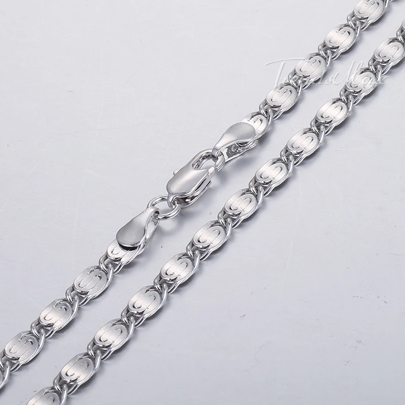 Женское и мужское ожерелье из серебра 585 пробы 4 мм|jewelry wholesale|wholesale jewelrynecklace chain |
