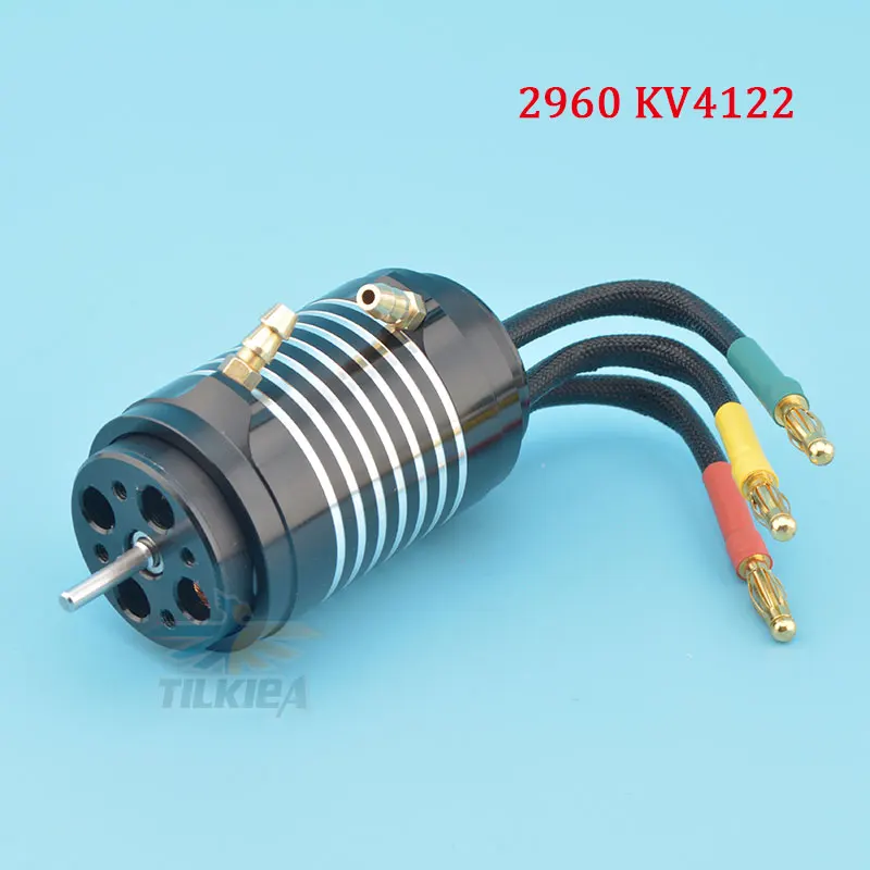 4122KV with Jacket Высокоскоростной SSS 2960 бесщеточный двигатель 2200KV 2881KV 4122KV бесщеточный двигатель 4 полюса для RC морских лодок - Цвет: 4122KV with Jacket