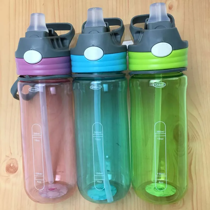 550 мл лидер продаж детская бутылка для питья с соломинкой Чашки Sippy складная