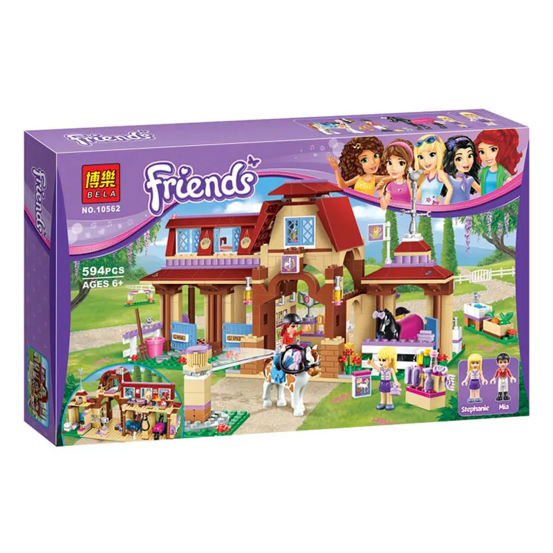 GAO LEG Friends Heartlake Riding Club Horse Stables набор блоков Миа Стефани строительные блоки игрушки