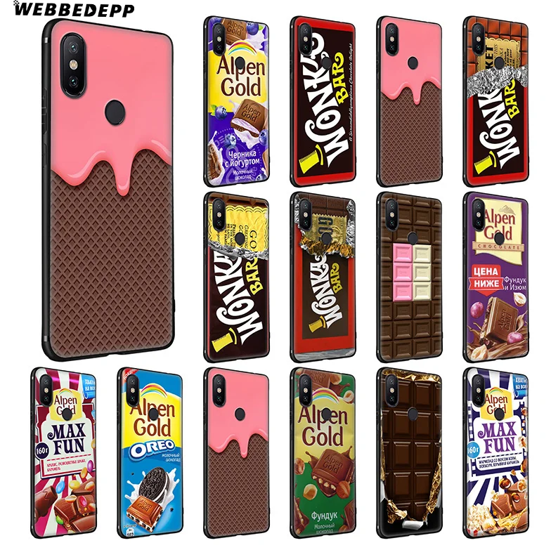 Мягкий силиконовый чехол WEBBEDEPP Alpen с изображением шоколада wonka Bar для Xiaomi Redmi Note 7 6 6A