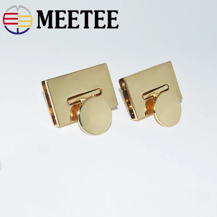 2 шт. Meetee Золотая сумка металлическая застежка Застежка Пряжка DIY сумки аксессуары Сумочка Кошелек сплав Кнопка Замена пряжки