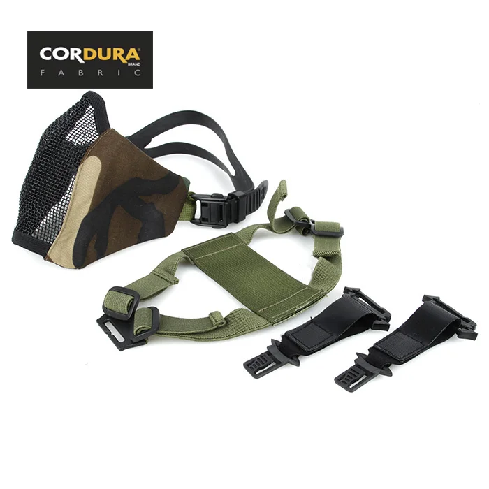 

TMC Woodland 3 Way Wear PDW Soft Side 2.0 Airsoft Steel Mesh Mask(SKU051074)