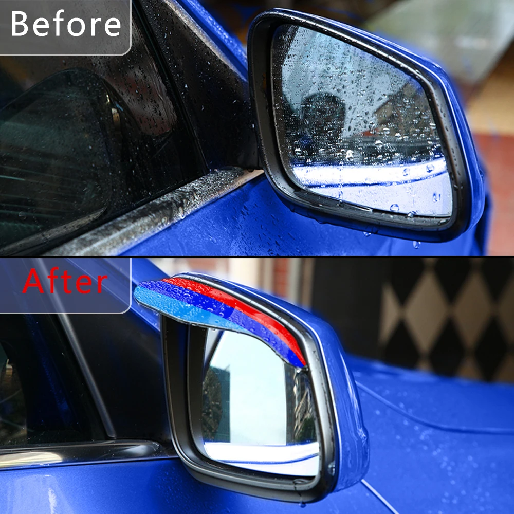 Гибкая Автомобильная наклейка на зеркало заднего вида из ПВХ защита от дождя