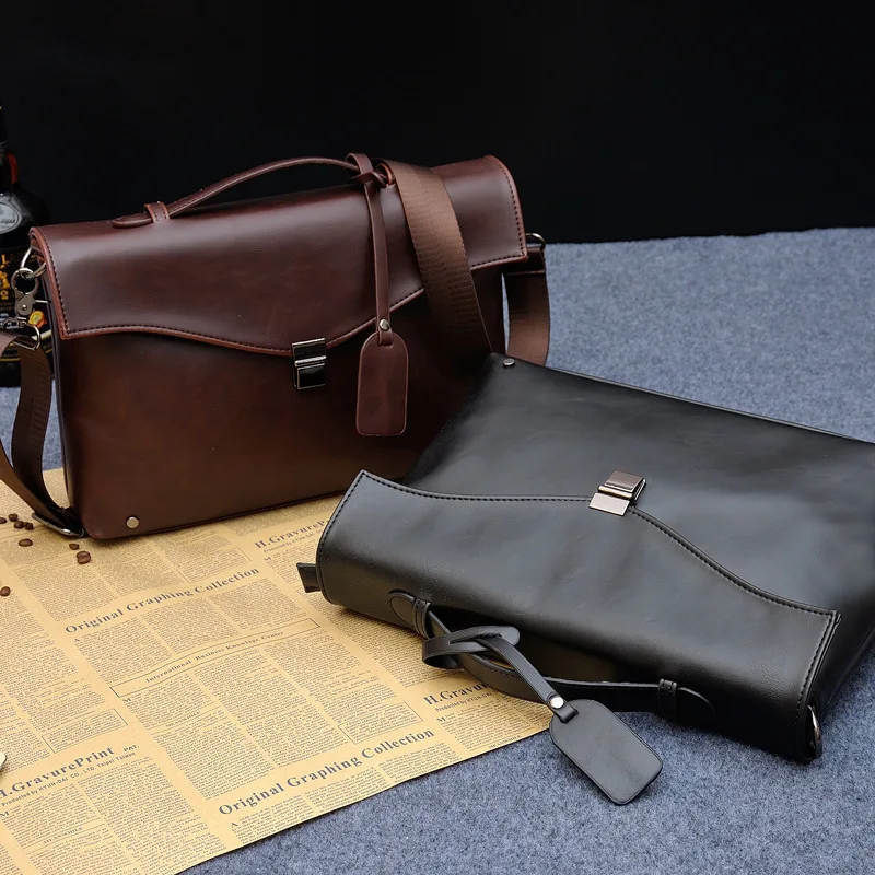 Кожаные сумки мессенджеры для мужчин винтажная Сумочка через плечо портфель на