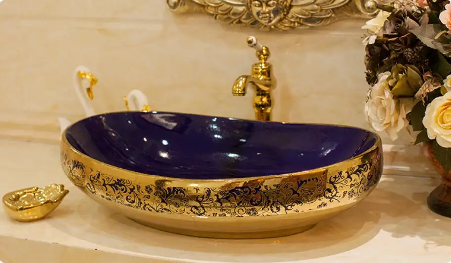 Фарфоровая гардеробная овальная раковина Lavabo столешница для ванной комнаты