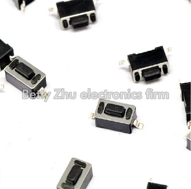 

200 шт./лот 3*6*5 мм SMD Tact переключатель 2 фута черный патч