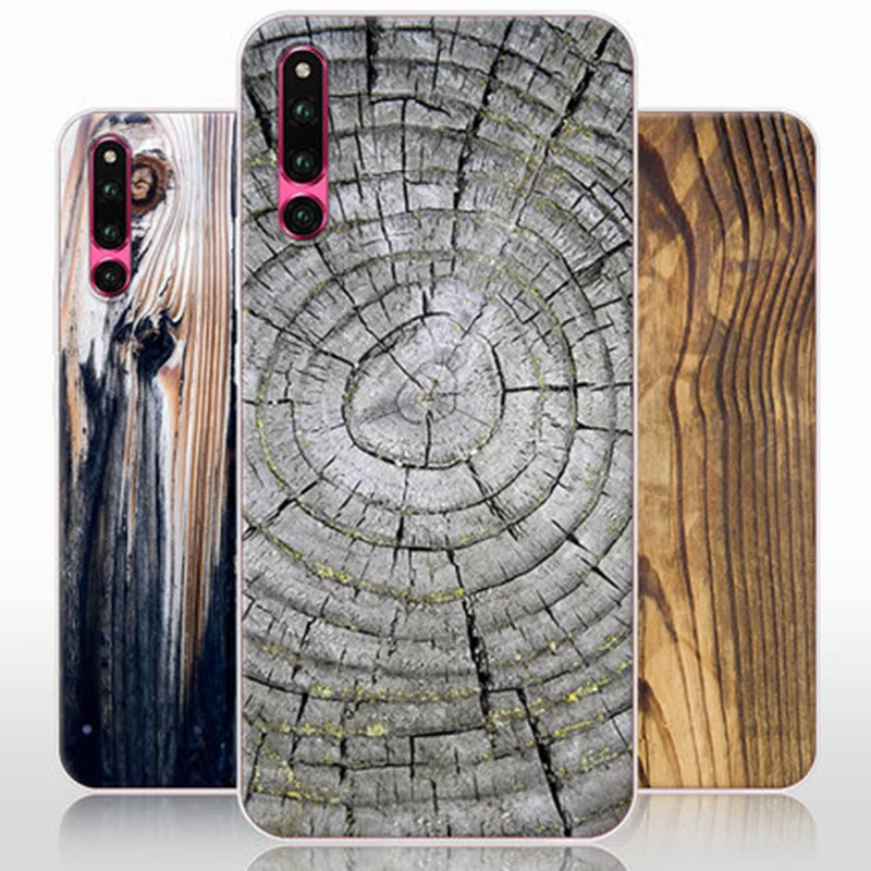 

6.39" Coque For Huawei Honor Magic2 TNY-AL00 Case wood stone style hard phone Case For Huawei Honor Magic 2 Cover Magic 2 Shell