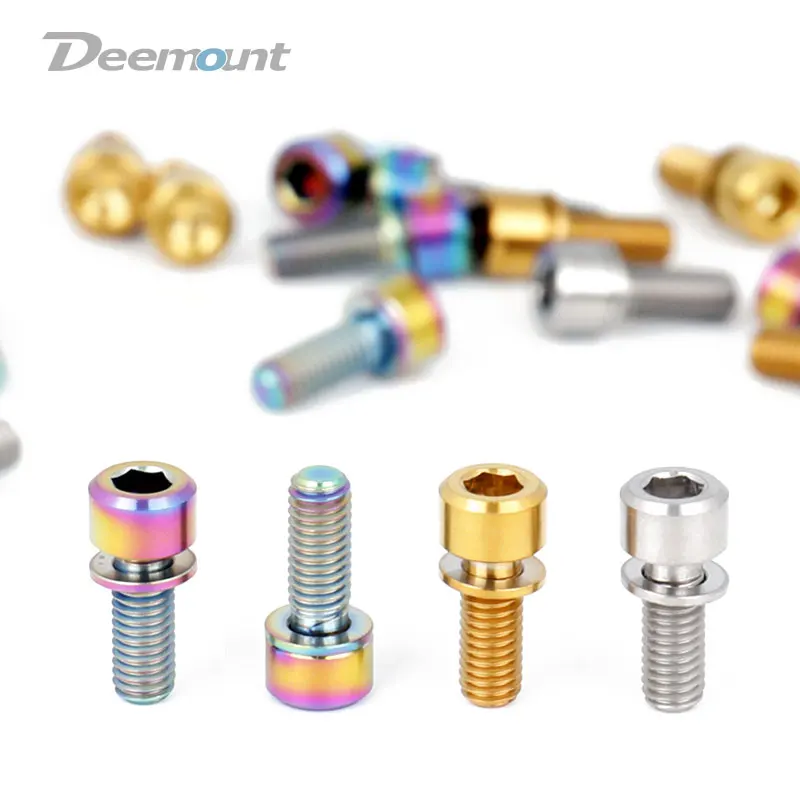 Deemount 4 шт. болты M6 Ti 16/18/20 мм титановая шестигранная головка гнездо винты крепежные