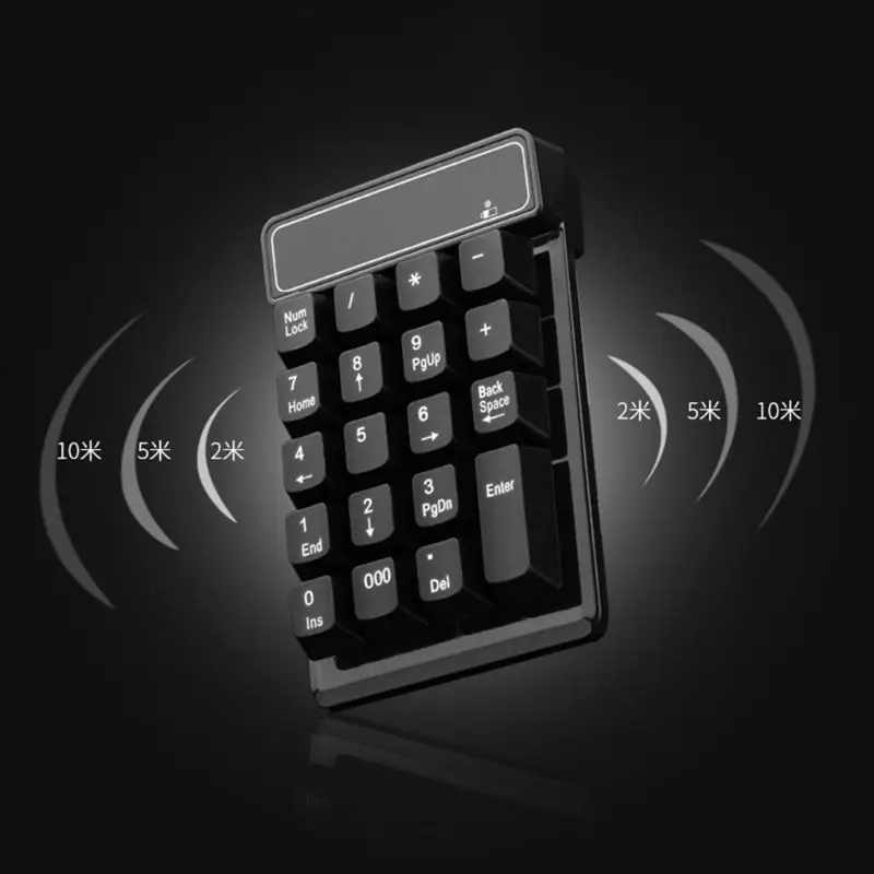 Миниатюрная беспроводная цифровая клавиатура 2 4 ГГц с USB 19 клавиш цифровой