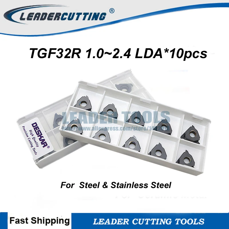 TGF32R100 TGF32R150 TGF320R200 1 0 ~ 2 4 мм LDA * 10 шт. DESKAR пазовые лезвия канавные карбидные вставки