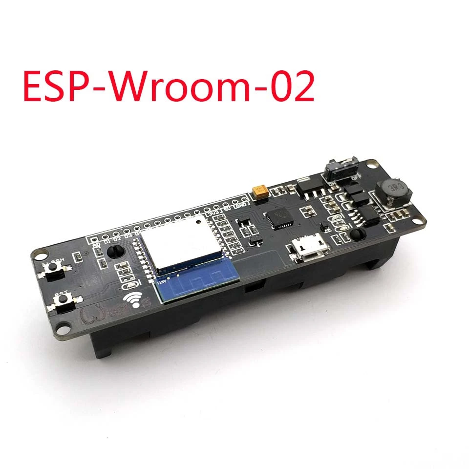 

WeMos D1 ESP-Wroom-02 ESP8266 Nodemcu WiFi Module With 18650 Battery Charging