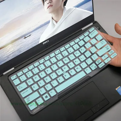 Skyblue Для Dell Latitude E5450 E5470 7490 3340 E3340 E7450 5491 14 дюймов силиконовая клавиатура для ноутбука Обложка Защитная крышка - Цвет: Skyblue