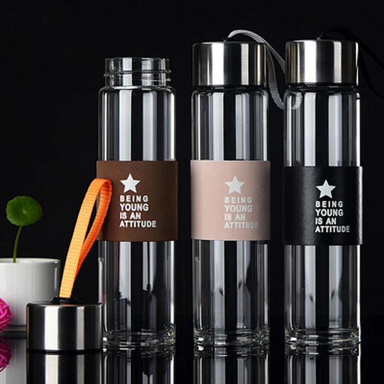 Высококачественная стеклянная бутылка для воды 450 мл с ситечком чая my drink 500