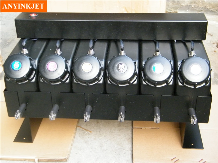 6 color UV bulk ink system with sensor without cartridge for Flat UV ink printer (not need cartridge)