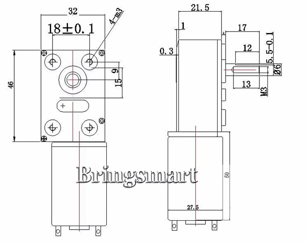 Bringsmart JGY-395 червь Шестерни мотор низкая Скорость 12V червячным Шестерни коробка двигателя 2,5-210 об/мин самоблокирующийся Шестерни ed мотор