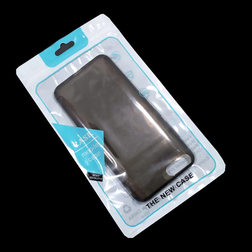 Blue 100 шт. 12x21 см красочные пластик универсальный чехол для телефона Zip Lock упаковка сумка с отверстием самозапечатывающийся на молнии чехол для iPhone - Цвет: Blue