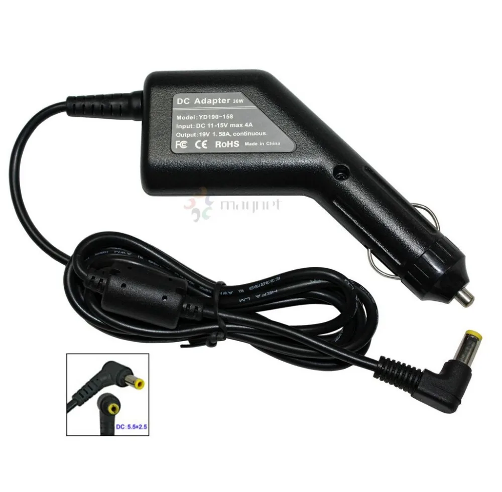 19 V 1.58A 30 Вт ноутбук автомобильный адаптер постоянного тока для acer Aspire One A150L A110